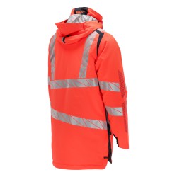 Parka MASCOT ACCELERATE SAFE breathable - wind- and waterproof - CLIMASCOT-lining - two-toned hi-vis red/dark navy rozm. 4XL