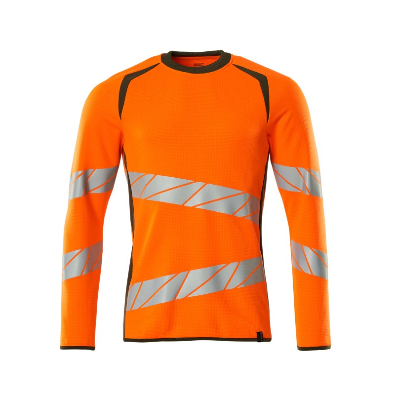Bluza MASCOT ACCELERATE SAFE Premium - Modern fit - two-toned hi-vis orange/moss green rozm.4XL