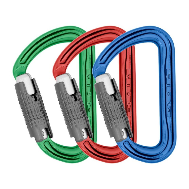 Karabinek DMM SHADOW LS COLOUR 3 PACK BLUE/RED/GREEN