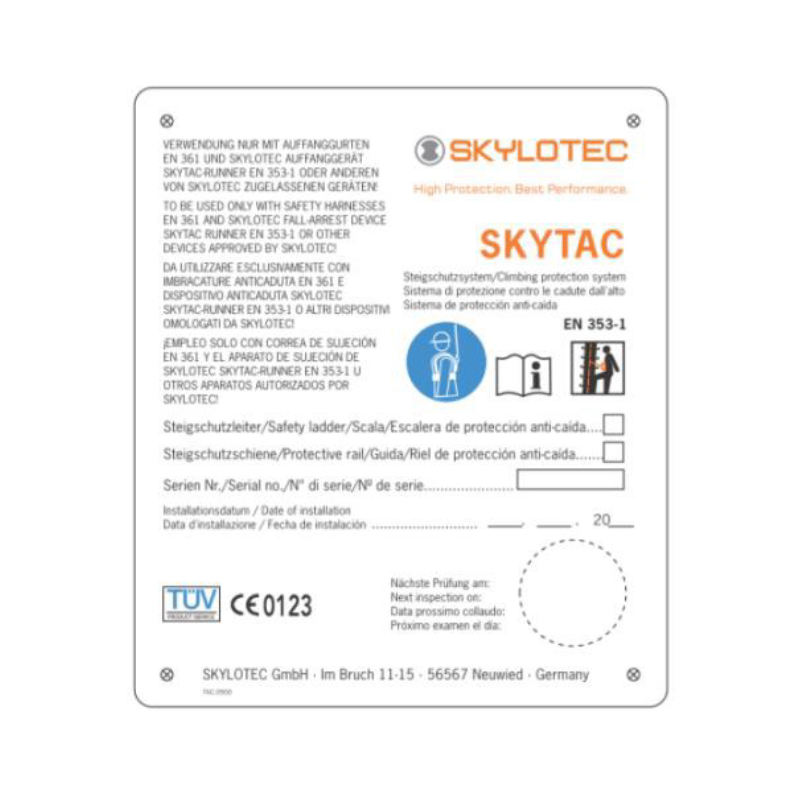 Tabliczka znamionowa Skylotec TAC