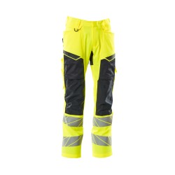 Spodnie MASCOT STRETCH ZONES with kneepad pockets hi-vis yellow/dark navy rozm. 82C52