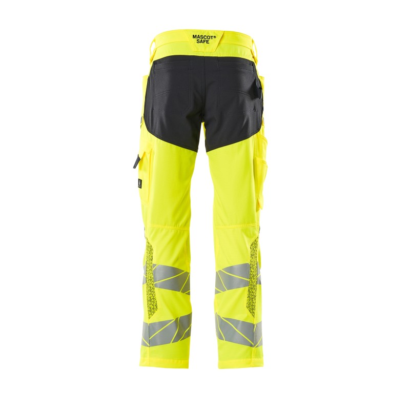 Spodnie MASCOT STRETCH ZONES with kneepad pockets hi-vis yellow/dark navy rozm. 82C54