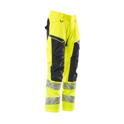Spodnie MASCOT STRETCH ZONES with kneepad pockets hi-vis yellow/dark navy rozm. 82C54