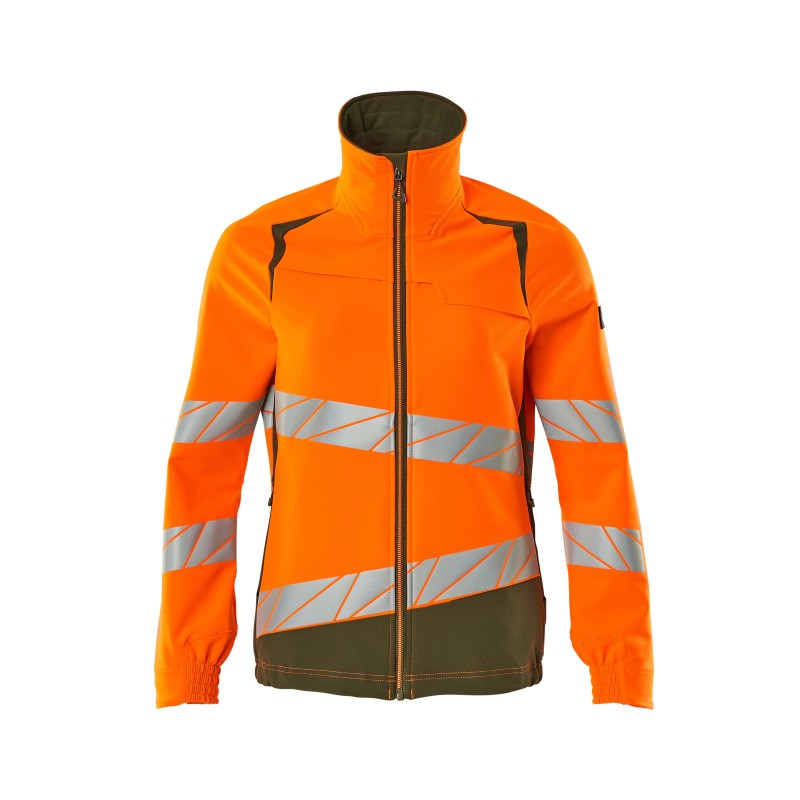Kurtka damska MASCOT ACCELERATE SAFE ULTIMATE STRETCH - hi-vis orange/moss green rozm. XL
