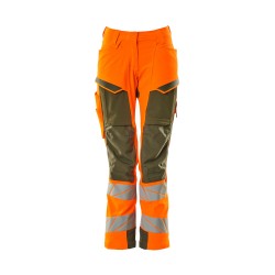Spodnie damskie MASCOT ACCELERATE SAFE DIAMOND - ULTIMATE STRETCH - hi-vis orange/moss green rozm. 76C56