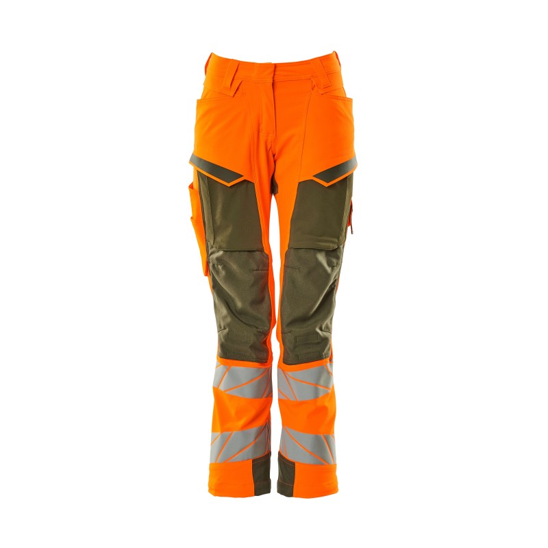 Spodnie damskie MASCOT ACCELERATE SAFE DIAMOND - ULTIMATE STRETCH - hi-vis orange/moss green rozm. 76C56