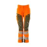 Spodnie damskie MASCOT ACCELERATE SAFE DIAMOND - ULTIMATE STRETCH - hi-vis orange/moss green rozm. 76C56