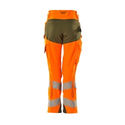 Spodnie damskie MASCOT ACCELERATE SAFE DIAMOND - ULTIMATE STRETCH - hi-vis orange/moss green rozm. 76C56