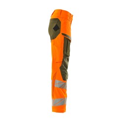 Spodnie damskie MASCOT ACCELERATE SAFE DIAMOND - ULTIMATE STRETCH - hi-vis orange/moss green rozm. 76C56