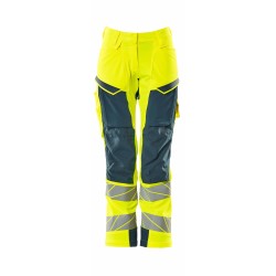 Spodnie damskie MASCOT ACCELERATE SAFE DIAMOND - ULTIMATE STRETCH - hi-vis yellow/dark petroleum rozm. 82C36