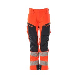 Spodnie damskie MASCOT ACCELERATE SAFE DIAMOND - ULTIMATE STRETCH - hi-vis red/dark navy rozm. 76C40