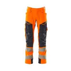 Spodnie MASCOT ACCELERATE SAFE ULTIMATE STRETCH - hi-vis orange/dark navy rozm. 76C46