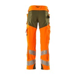 Spodnie MASCOT ACCELERATE SAFE ULTIMATE STRETCH - hi-vis orange/moss green rozm. 82C68