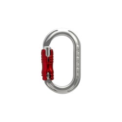Karabinek DMM XSRE LOCKSAFE SILVER/RED