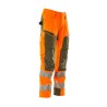 Spodnie MASCOT ACCELERATE SAFE ULTIMATE STRETCH - hi-vis orange/moss green rozm. 90C51
