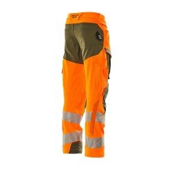 Spodnie MASCOT ACCELERATE SAFE ULTIMATE STRETCH - hi-vis orange/moss green rozm. 90C51