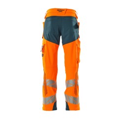 Spodnie MASCOT ACCELERATE SAFE ULTIMATE STRETCH - hi-vis orange/dark petroleum rozm. 82C47