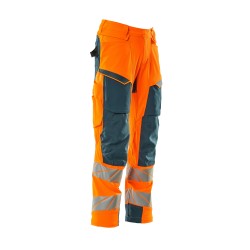 Spodnie MASCOT ACCELERATE SAFE ULTIMATE STRETCH - hi-vis orange/dark petroleum rozm. 82C48
