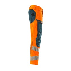 Spodnie MASCOT ACCELERATE SAFE ULTIMATE STRETCH - hi-vis orange/dark petroleum rozm. 82C58