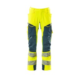 Spodnie MASCOT ACCELERATE SAFE ULTIMATE STRETCH - hi-vis yellow/dark petroleum rozm. 82C60