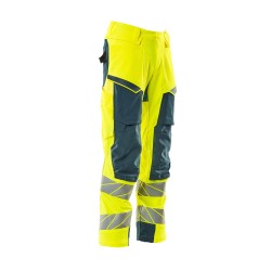 Spodnie MASCOT ACCELERATE SAFE ULTIMATE STRETCH - hi-vis yellow/dark petroleum rozm. 82C64