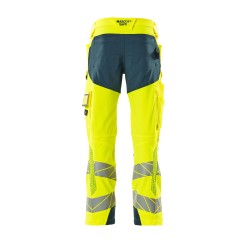 Spodnie MASCOT ACCELERATE SAFE ULTIMATE STRETCH - hi-vis yellow/dark petroleum rozm. 90C46