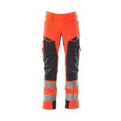 Spodnie MASCOT ACCELERATE SAFE ULTIMATE STRETCH - hi-vis red/dark navy rozm. 82C49