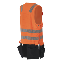 Kamizelka na narzędzia MASCOT ACCELERATE SAFE ULTIMATE STRETCH - two-toned hi-vis orange/dark navy rozm. 2XL