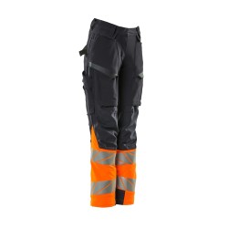 Spodnie MASCOT ACCELERATE SAFE Ladies fit DIAMOND - ULTIMATE STRETCH dark navy/hi-vis orange ROZMIARY