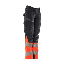 Spodnie MASCOT ACCELERATE SAFE Ladies fit DIAMOND - ULTIMATE STRETCH dark navy/hi-vis red ROZMIARY