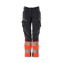 Spodnie MASCOT ACCELERATE SAFE Ladies fit DIAMOND - ULTIMATE STRETCH dark navy/hi-vis red ROZMIARY
