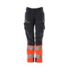 Spodnie MASCOT ACCELERATE SAFE Ladies fit DIAMOND - ULTIMATE STRETCH dark navy/hi-vis red ROZMIARY