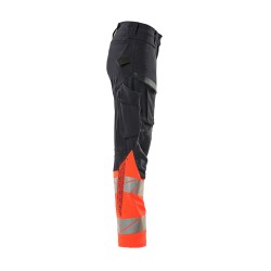 Spodnie MASCOT ACCELERATE SAFE Ladies fit DIAMOND - ULTIMATE STRETCH dark navy/hi-vis red ROZMIARY