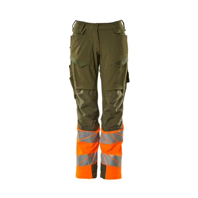 Spodnie MASCOT ACCELERATE SAFE Ladies fit DIAMOND - ULTIMATE STRETCH moss green/hi-vis orange ROZMIARY