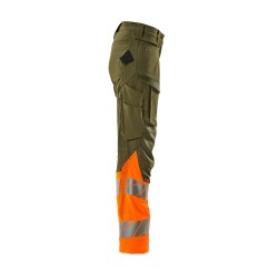 Spodnie MASCOT ACCELERATE SAFE Ladies fit DIAMOND - ULTIMATE STRETCH moss green/hi-vis orange ROZMIARY