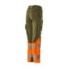 Spodnie MASCOT ACCELERATE SAFE Ladies fit DIAMOND - ULTIMATE STRETCH moss green/hi-vis orange ROZMIARY