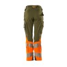 Spodnie MASCOT ACCELERATE SAFE Ladies fit DIAMOND - ULTIMATE STRETCH moss green/hi-vis orange ROZMIARY