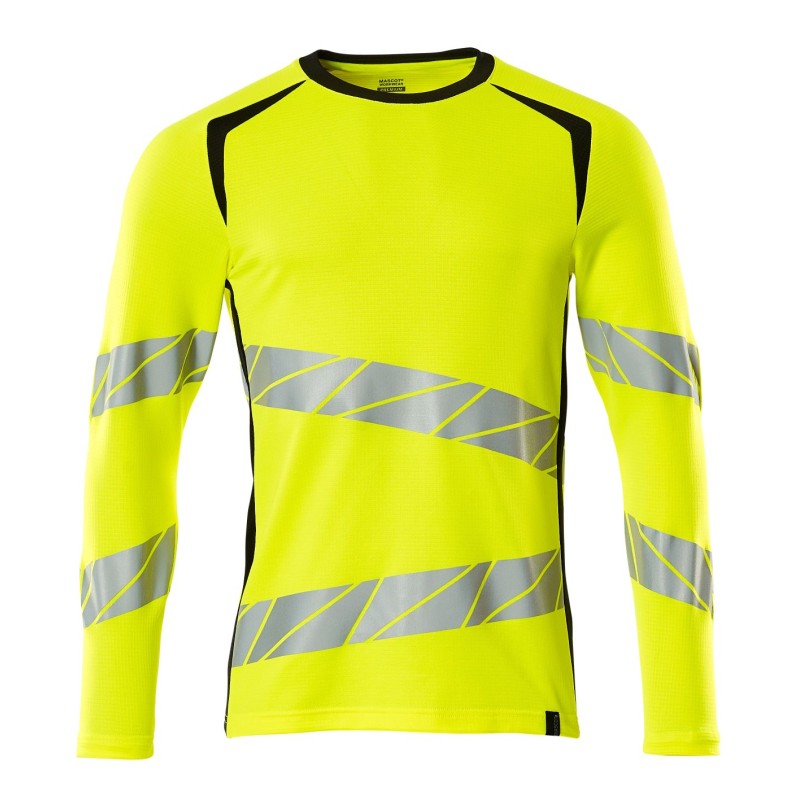 T-shirt MASCOT long-sleeved - hi-vis yellow/black rozm. L