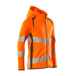 Bluza z kapturem i zamkiem MASCOT ACCELERATE SAFE - hi-vis orange/dark anthracite