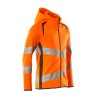 Bluza z kapturem i zamkiem MASCOT ACCELERATE SAFE - hi-vis orange/dark anthracite