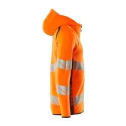 Bluza z kapturem i zamkiem MASCOT ACCELERATE SAFE - hi-vis orange/dark anthracite