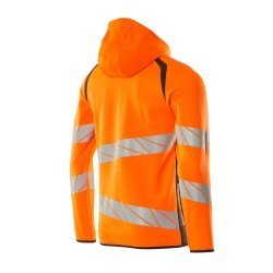 Bluza z kapturem i zamkiem MASCOT ACCELERATE SAFE - hi-vis orange/dark anthracite