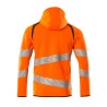 Bluza z kapturem i zamkiem MASCOT ACCELERATE SAFE - hi-vis orange/dark anthracite