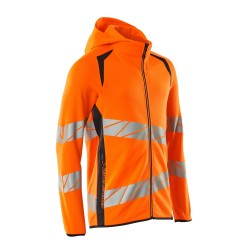 Bluza z kapturem i zamkiem MASCOT ACCELERATE SAFE - hi-vis orange/dark navy
