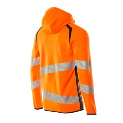 Bluza z kapturem i zamkiem MASCOT ACCELERATE SAFE - hi-vis orange/dark navy