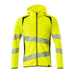 Bluza z kapturem i zamkiem MASCOT ACCELERATE SAFE - hi-vis yellow/dark navy