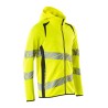 Bluza z kapturem i zamkiem MASCOT ACCELERATE SAFE - hi-vis yellow/dark navy