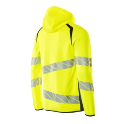 Bluza z kapturem i zamkiem MASCOT ACCELERATE SAFE - hi-vis yellow/dark navy