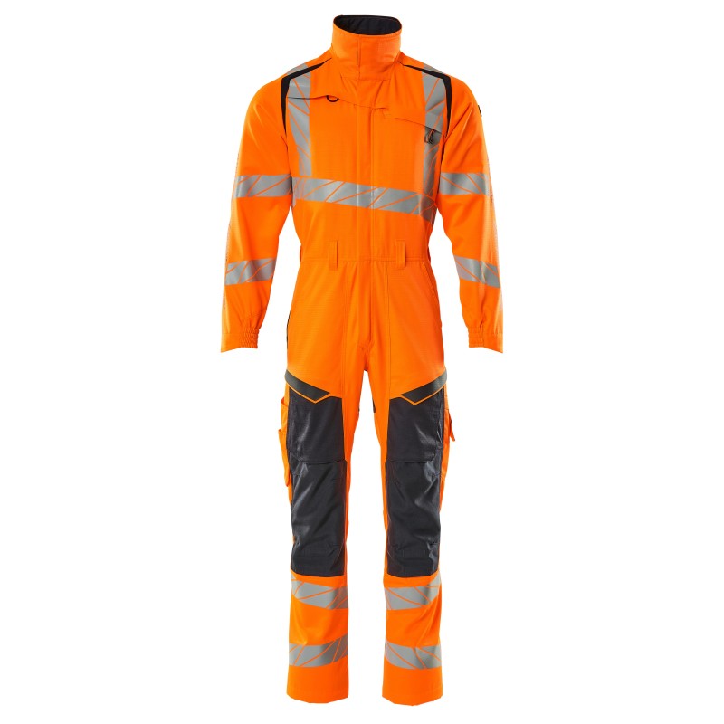 Kombinezon MASCOT ACCELERATE SAFE Stretch Zones - two-toned - ProWash hi-vis orange/dark navy