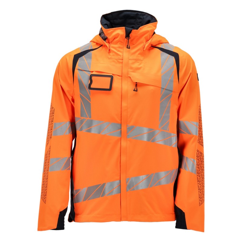 Kurtka MASCOT ACCELERATE SAFE breathable - wind- and waterproof - two-toned hi-vis orange/dark navy